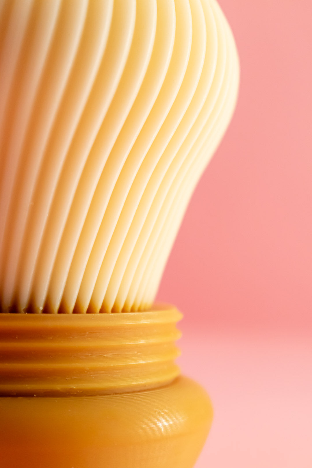 Sculpture Candle Ochre Yellow