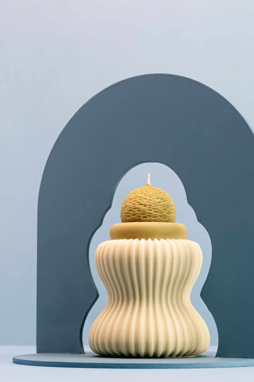 Sculpture Candle Olive Green