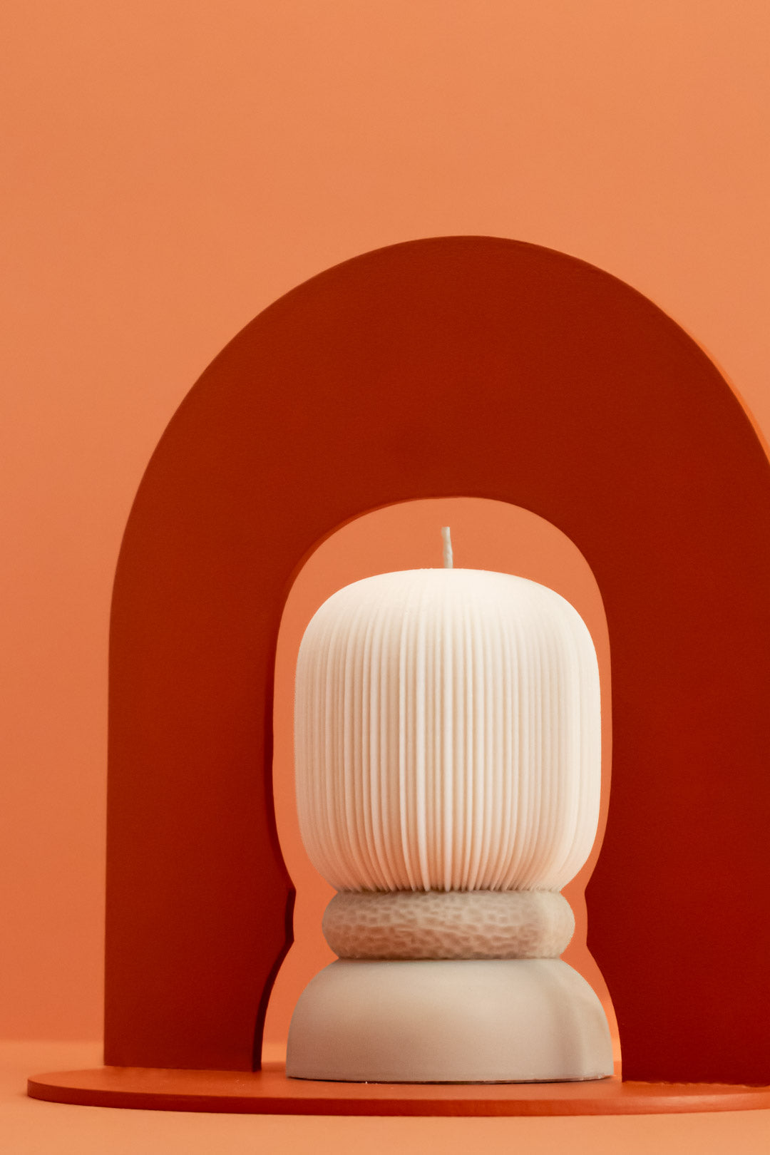Sculpture Candle Taupe