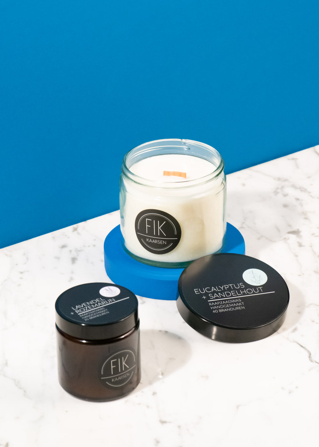 Scented Candles Set - Wooden wick + Cotton wick